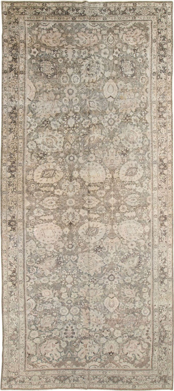 Antique Persian Tabriz Long and Narrow Carpet, No.17782 - Staging