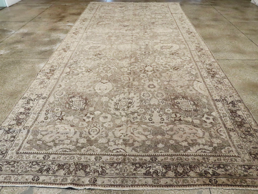 Antique Persian Tabriz Long and Narrow Carpet, No.17782 - Staging