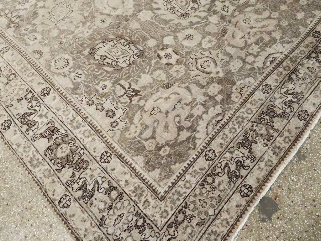 Antique Persian Tabriz Long and Narrow Carpet, No.17782 - Staging