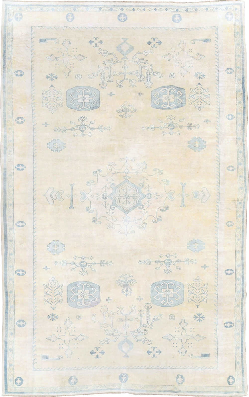 Vintage Cotton Agra Carpet, No.17799 - Staging