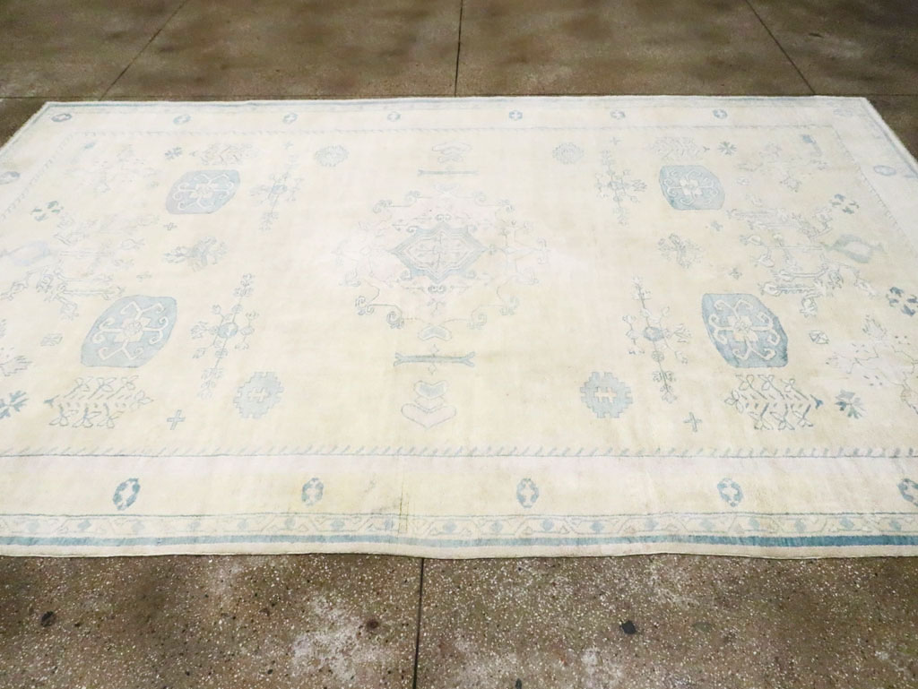 Vintage Cotton Agra Carpet, No.17799 - Staging