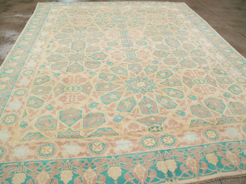 Antique Indian Cotton Agra Carpet, No.17806 - Staging