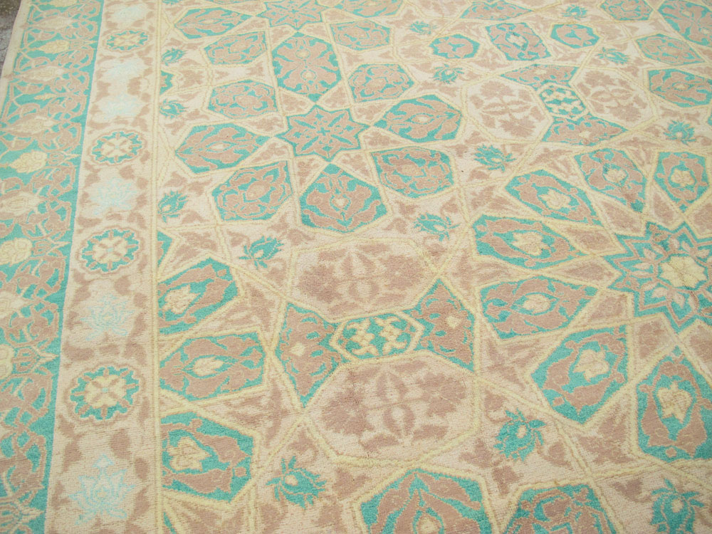 Antique Indian Cotton Agra Carpet, No.17806 - Staging