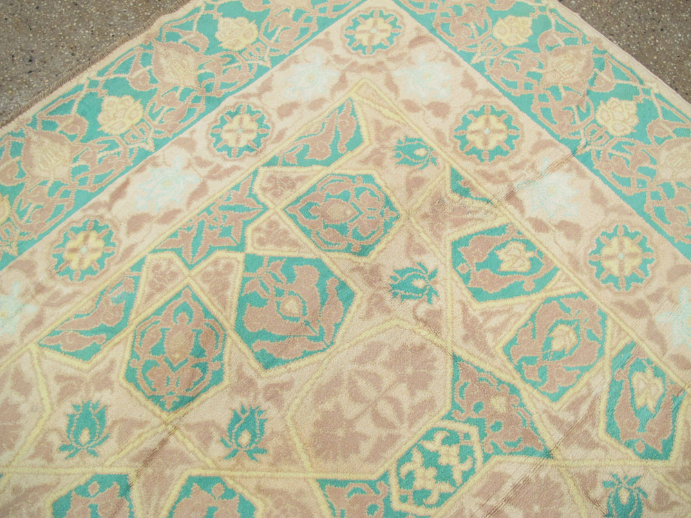 Antique Indian Cotton Agra Carpet, No.17806 - Staging