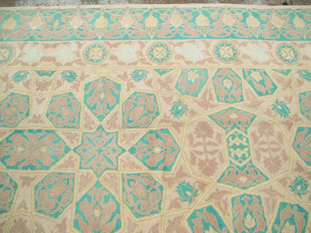 Antique Indian Cotton Agra Carpet, No.17806 - Staging