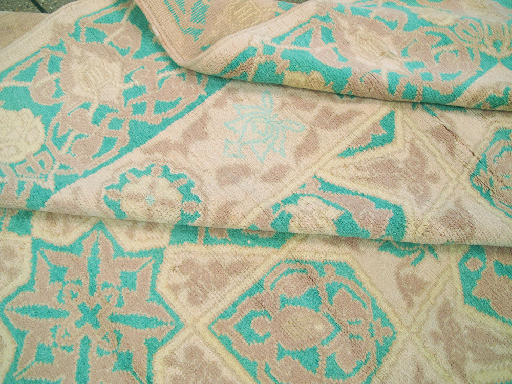 Antique Indian Cotton Agra Carpet, No.17806 - Staging