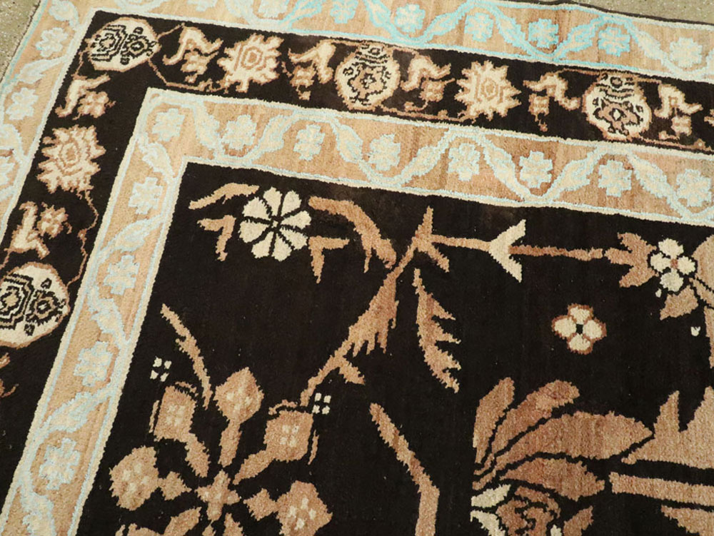 Vintage Indian Cotton Agra Carpet, No.17808 - Staging