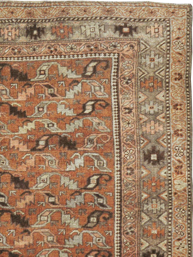 Vintage Persian Bidjar Rug, No.17830 - Staging