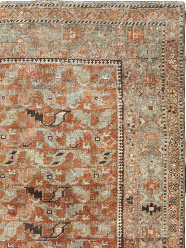 Vintage Persian Bidjar Rug, No.17830 - Staging