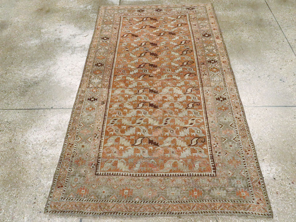 Vintage Persian Bidjar Rug, No.17830 - Staging