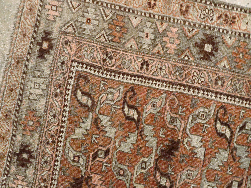 Vintage Persian Bidjar Rug, No.17830 - Staging