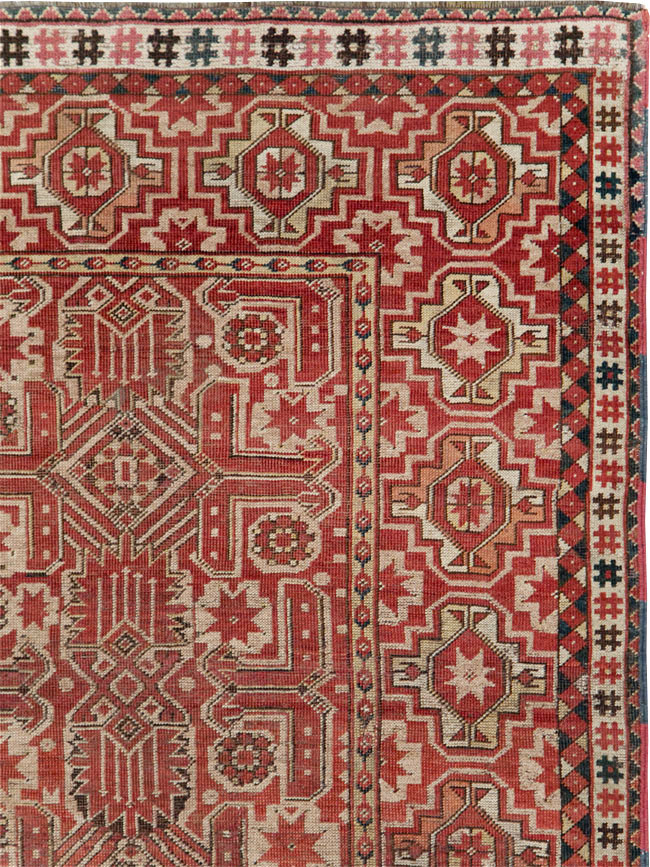 Antique Beshir Carpet, No.17837 - Staging
