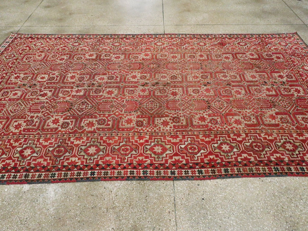 Antique Beshir Carpet, No.17837 - Staging