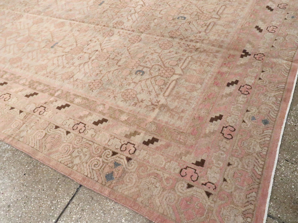 Vintage East Turkestan Khotan Carpet, No.17858 - Staging