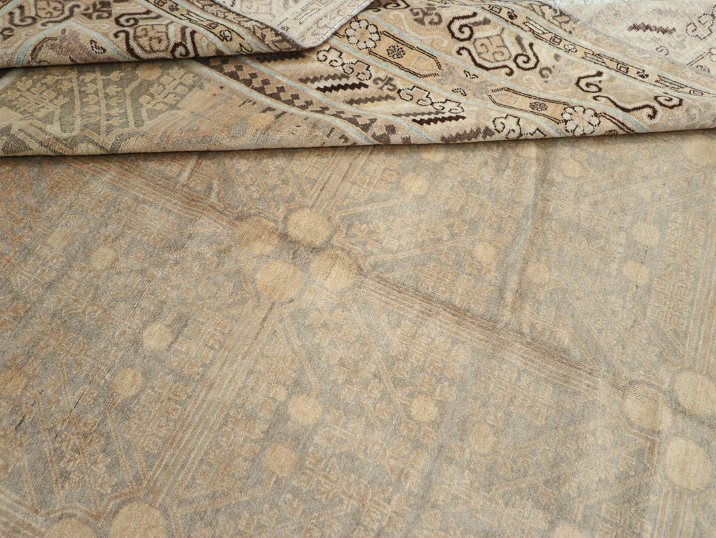 Vintage East Turkestan Khotan Carpet, No.17875 - Staging