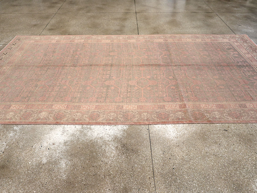 Vintage East Turkestan Khotan Carpet, No.17879 - Staging