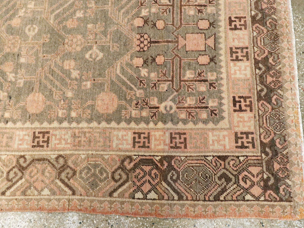Vintage East Turkestan Khotan Gallery Carpet, No.17880 - Staging