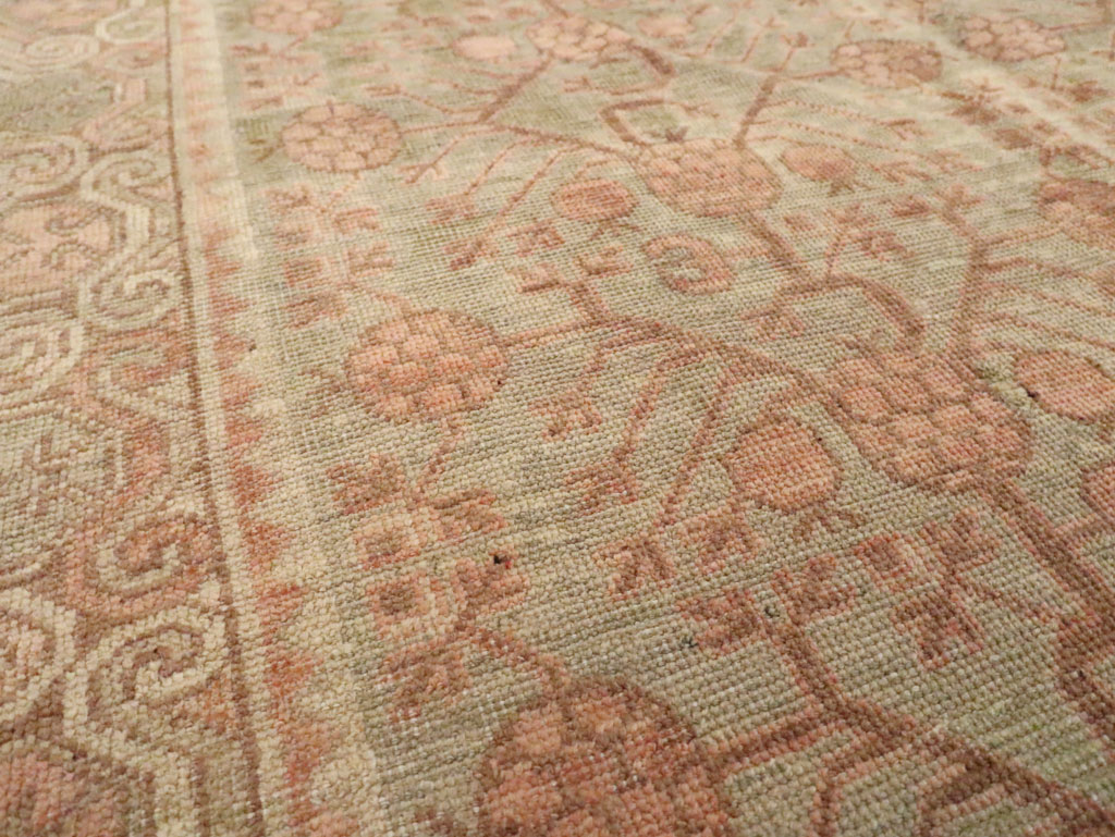 Vintage East Turkestan Khotan Carpet, No.17895 - Staging
