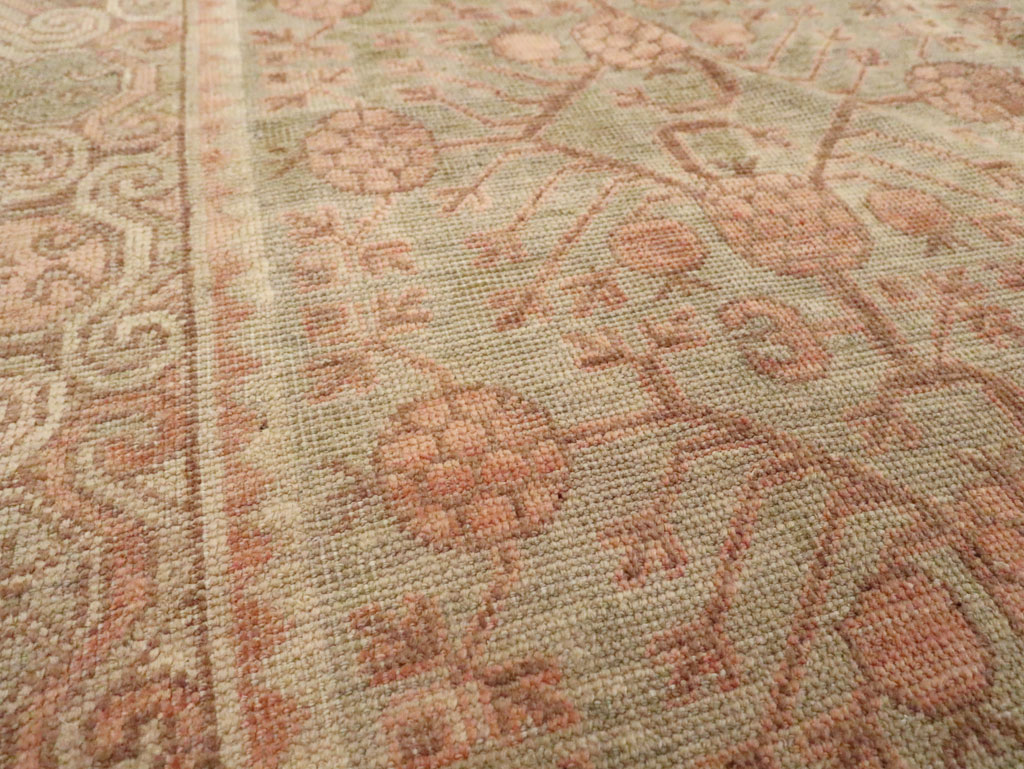 Vintage East Turkestan Khotan Carpet, No.17895 - Staging