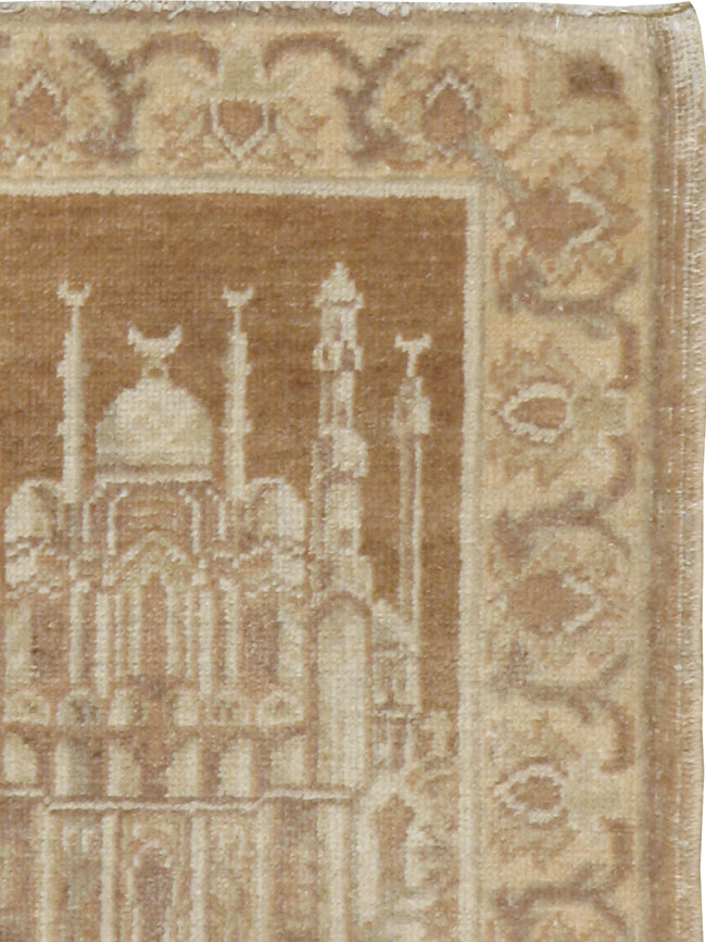 Vintage East Turkestan Khotan Pictorial Rug, No.17896 - Staging