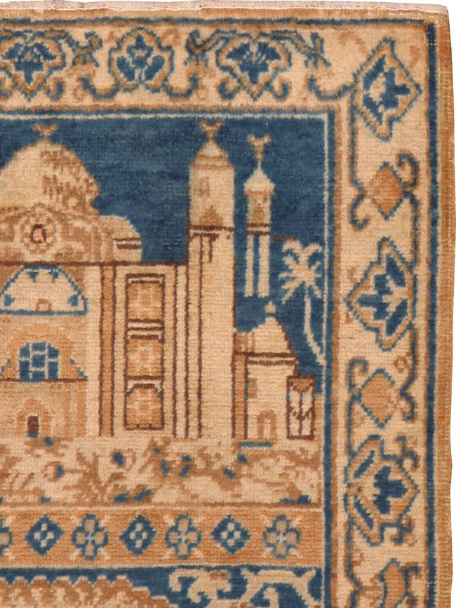 Vintage East Turkestan Khotna Pictorial Rug, No.17905 - Staging