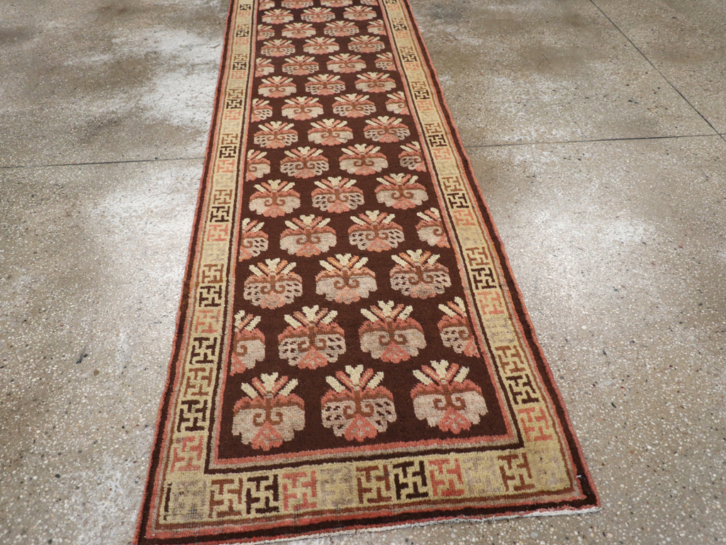 Vintage East Turkestan Khotan Runner, No.17909 - Staging