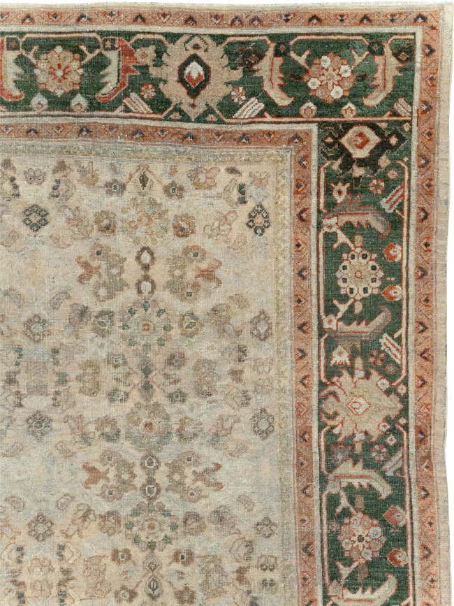 Antique Persian Mahal Room Size Carpet, No.17925 - Staging
