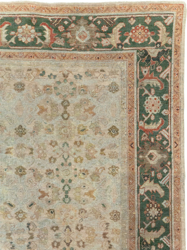 Antique Persian Mahal Room Size Carpet, No.17925 - Staging