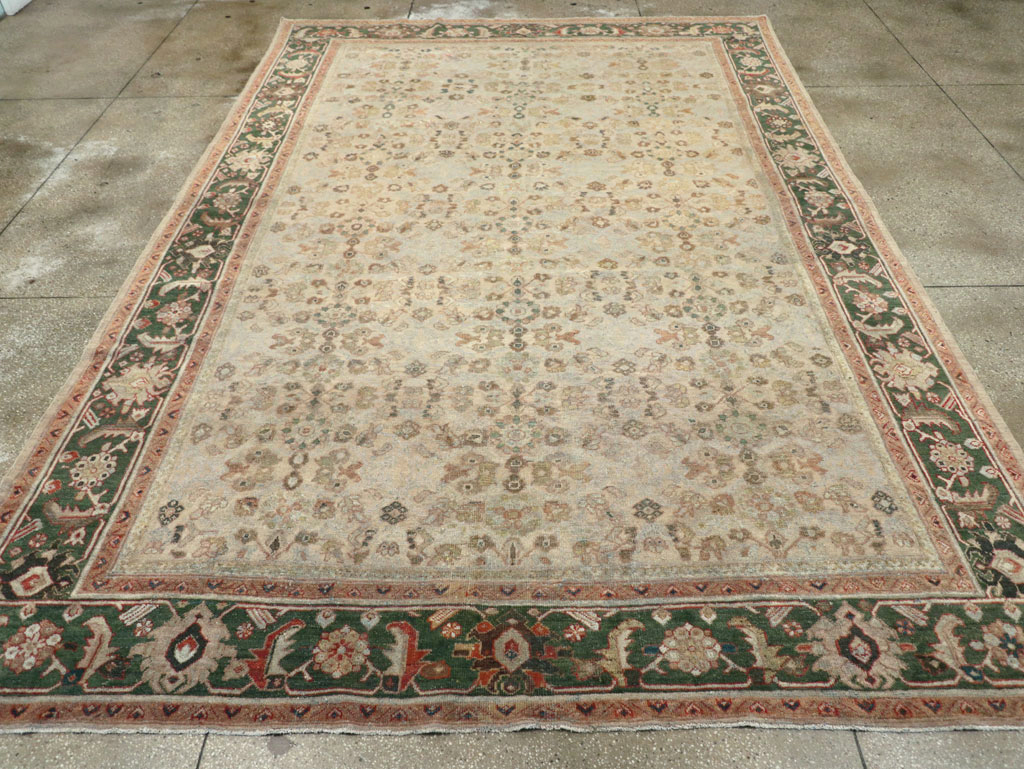 Antique Persian Mahal Room Size Carpet, No.17925 - Staging