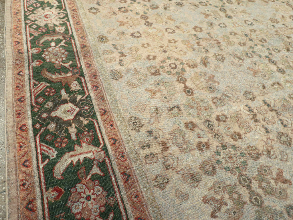 Antique Persian Mahal Room Size Carpet, No.17925 - Staging