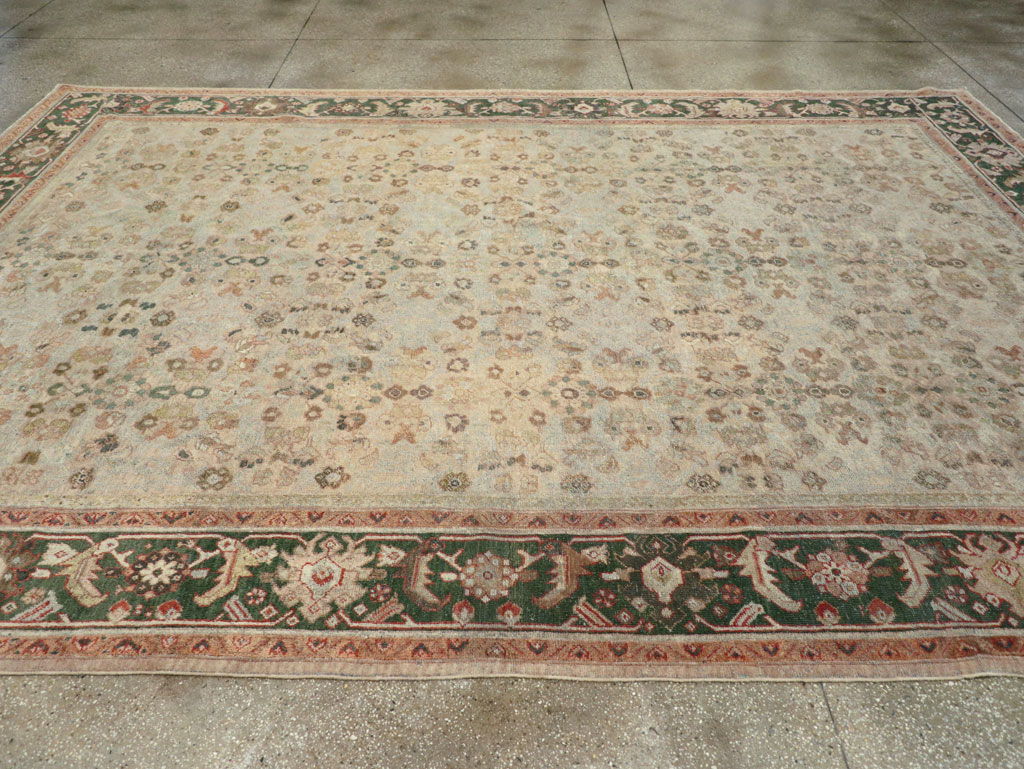 Antique Persian Mahal Room Size Carpet, No.17925 - Staging