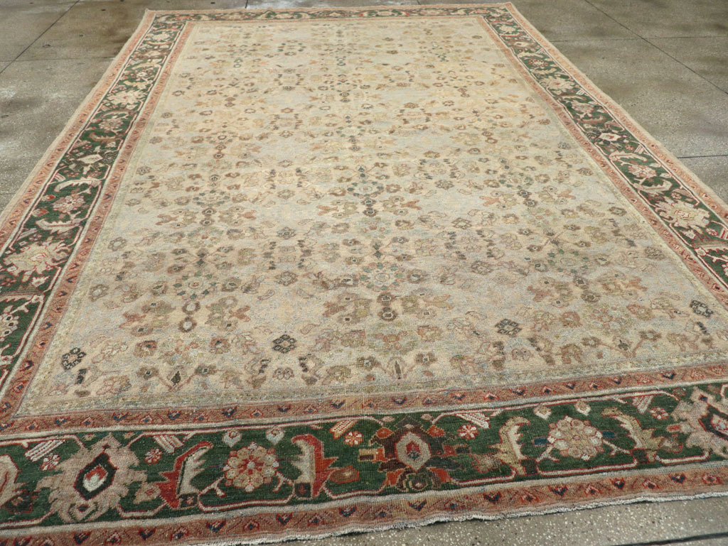 Antique Persian Mahal Room Size Carpet, No.17925 - Staging