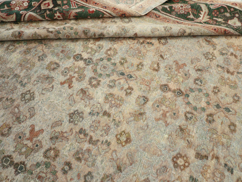 Antique Persian Mahal Room Size Carpet, No.17925 - Staging