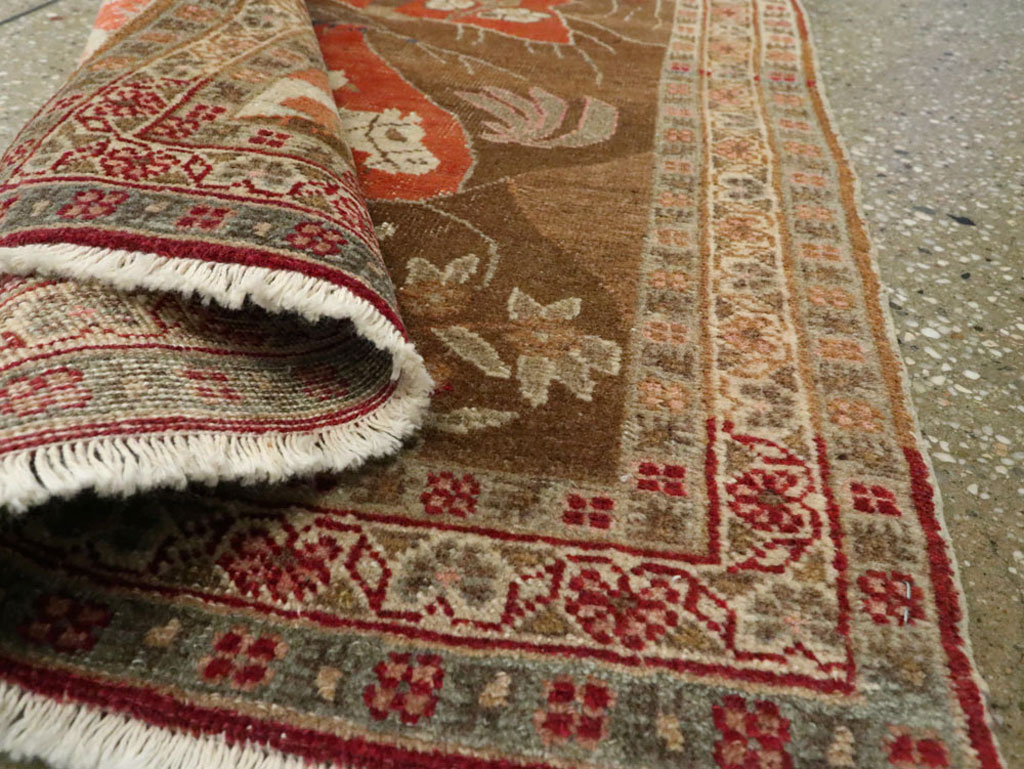 Vintage Persian Tabriz Pictorial Rug, No.17935 - Staging