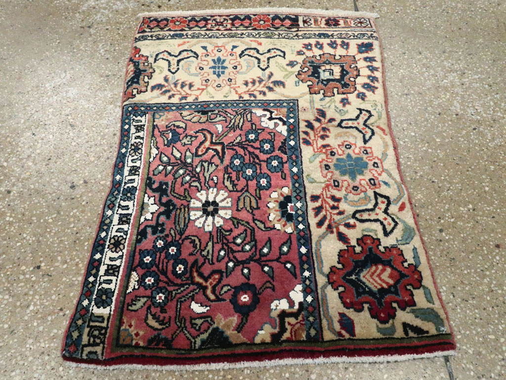 Vintage Persian Bidjar Sampler Rug, No.17937 - Staging