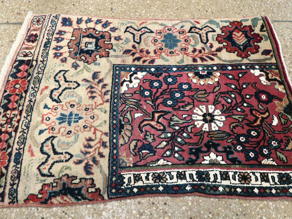 Vintage Persian Bidjar Sampler Rug, No.17937 - Staging