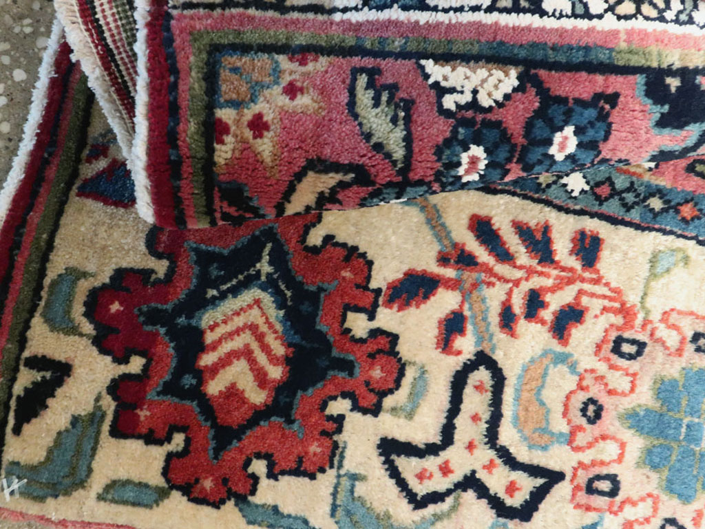 Vintage Persian Bidjar Sampler Rug, No.17937 - Staging