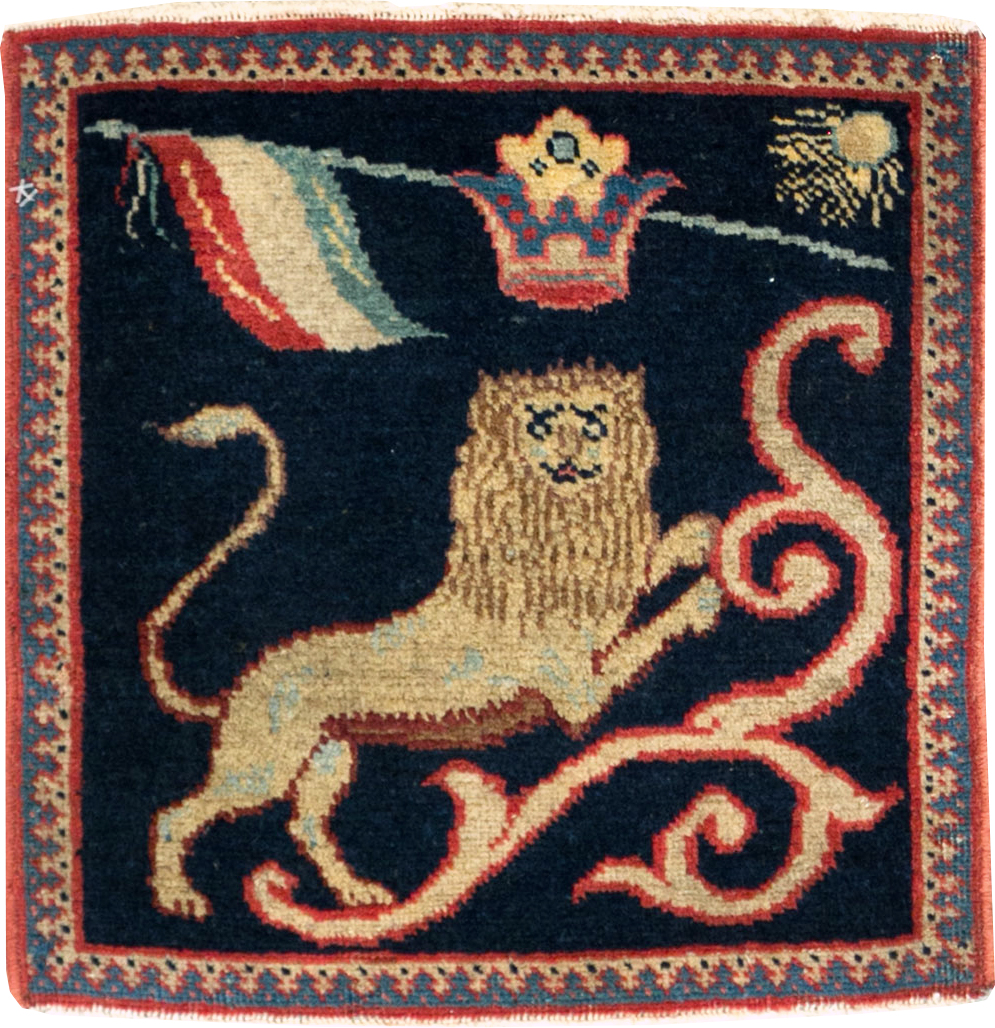 Antique Persian Souf Tabriz Pictorial Rug (Pair: 1 of 2), No.17941 - Staging