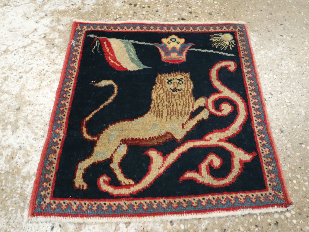 Antique Persian Souf Tabriz Pictorial Rug (Pair: 1 of 2), No.17941 - Staging