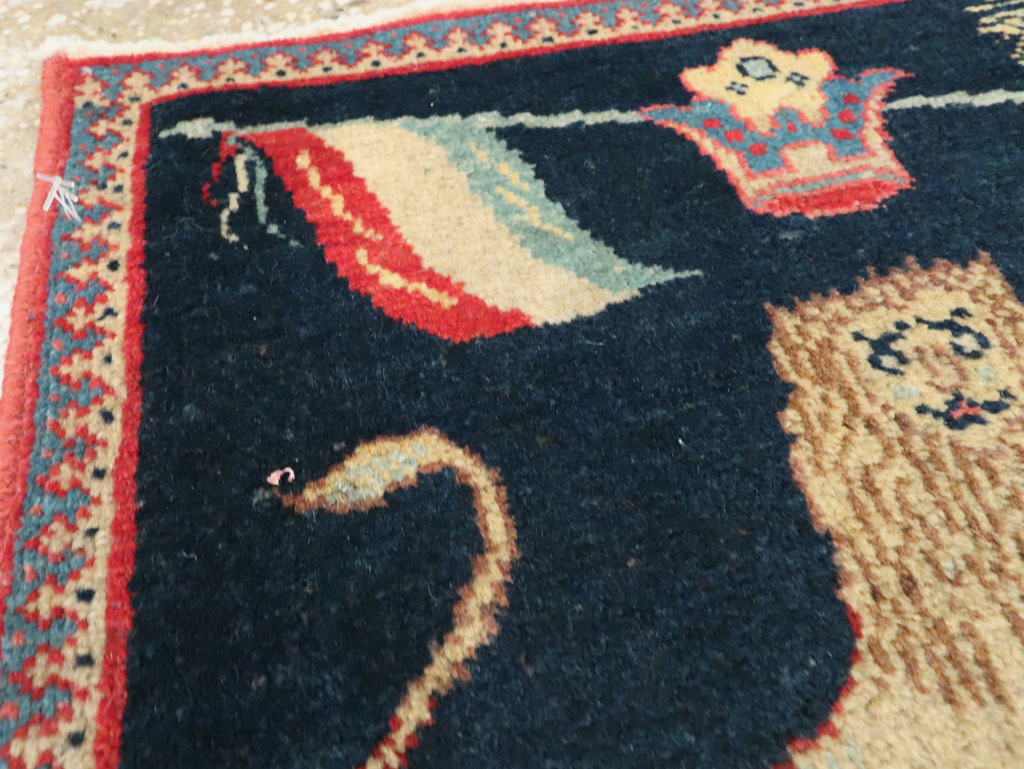 Antique Persian Souf Tabriz Pictorial Rug (Pair: 1 of 2), No.17941 - Staging