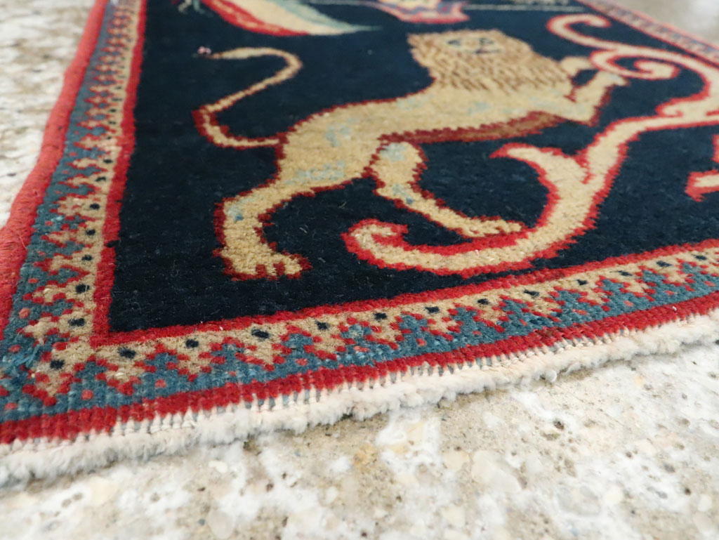 Antique Persian Souf Tabriz Pictorial Rug (Pair: 1 of 2), No.17941 - Staging