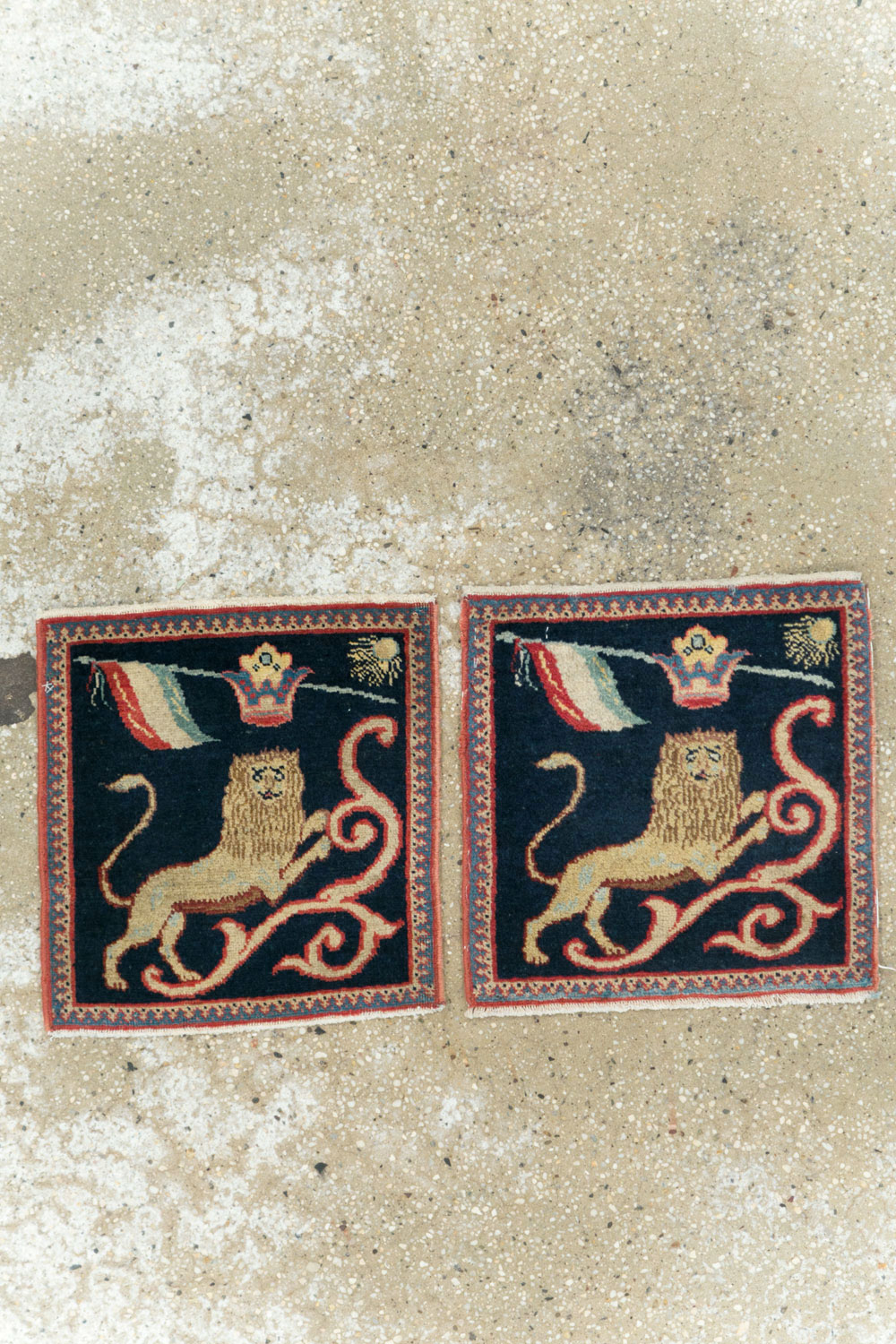 Antique Persian Souf Tabriz Pictorial Rug (Pair: 1 of 2), No.17941 - Staging