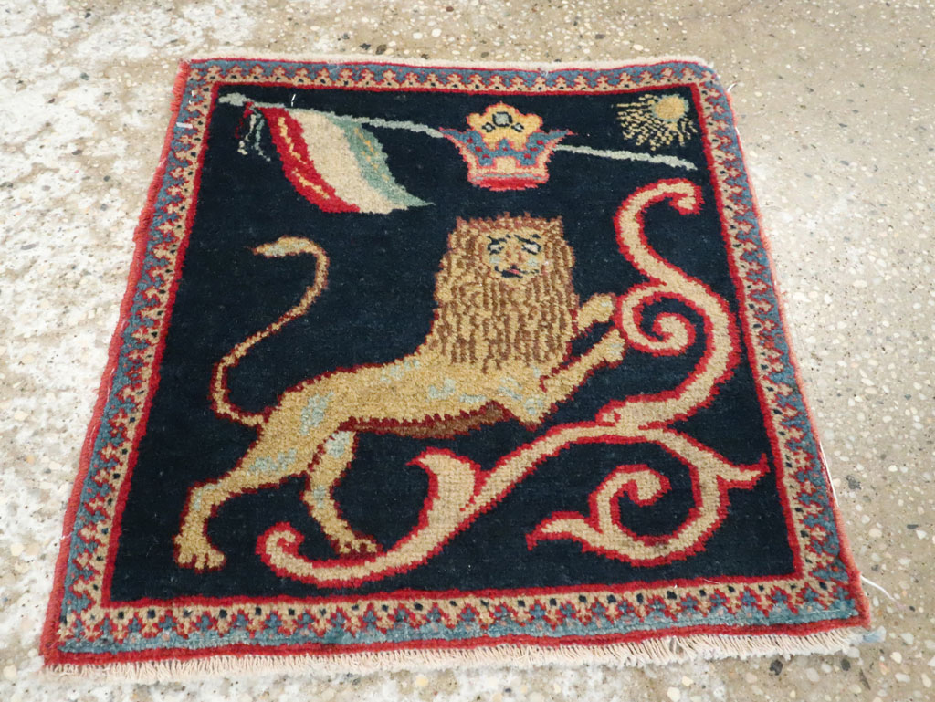 Antique Persian Souf Tabriz Pictorial Rug (Pair: 2 of 2), No.17942 - Staging