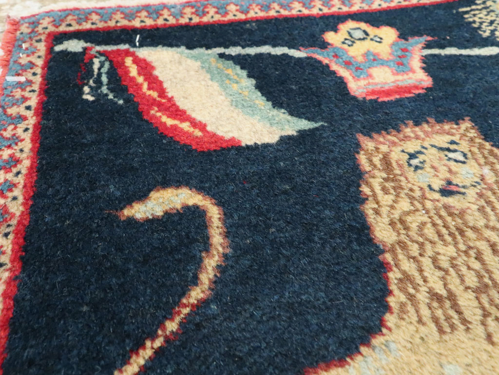 Antique Persian Souf Tabriz Pictorial Rug (Pair: 2 of 2), No.17942 - Staging