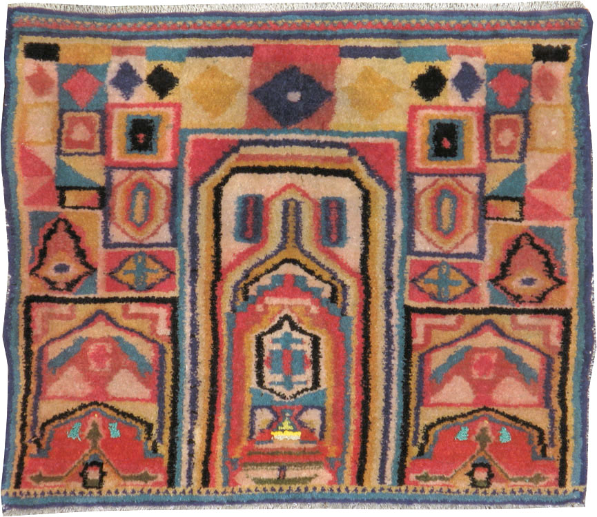 Vintage Persian Tabriz Rug, No.17954 - Staging