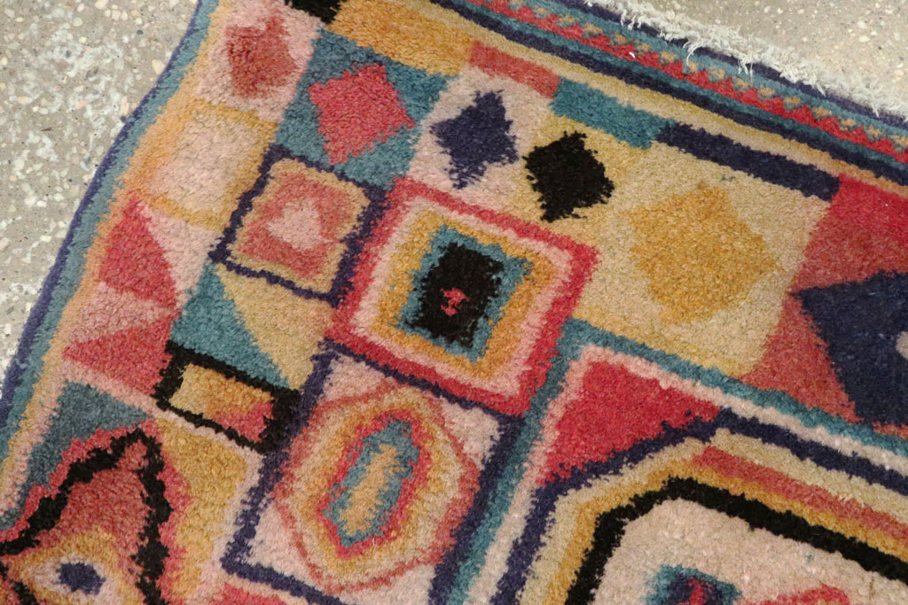 Vintage Persian Tabriz Rug, No.17954 - Staging