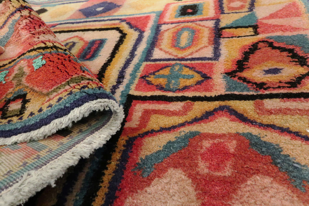 Vintage Persian Tabriz Rug, No.17954 - Staging