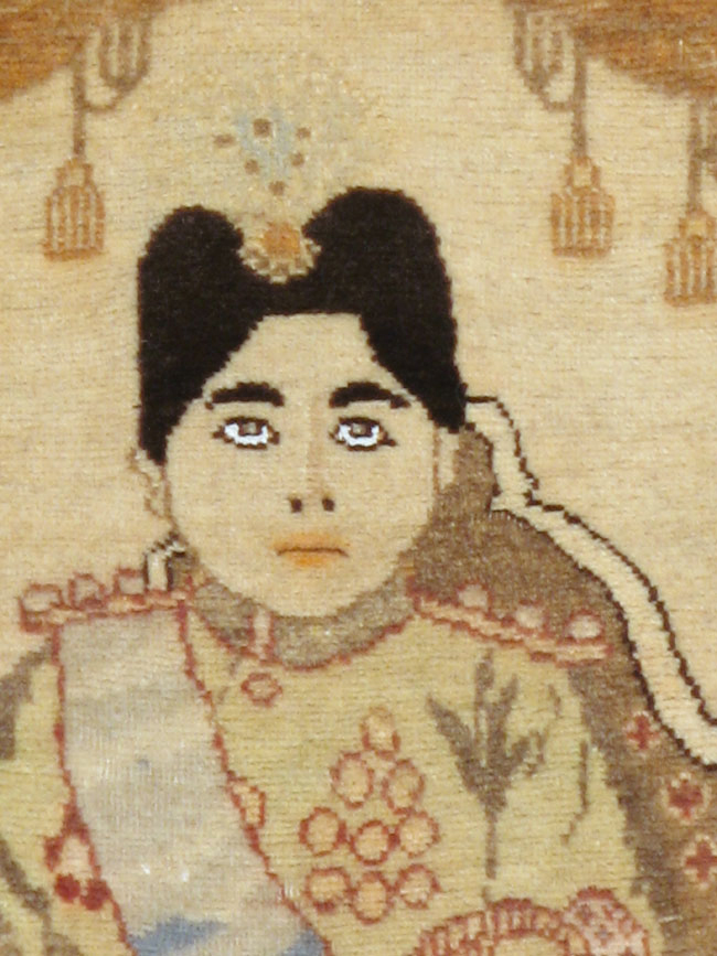 Antique Persian Tabriz Pictorial Rug (Pair: 1 of 2), No.17956 - Staging