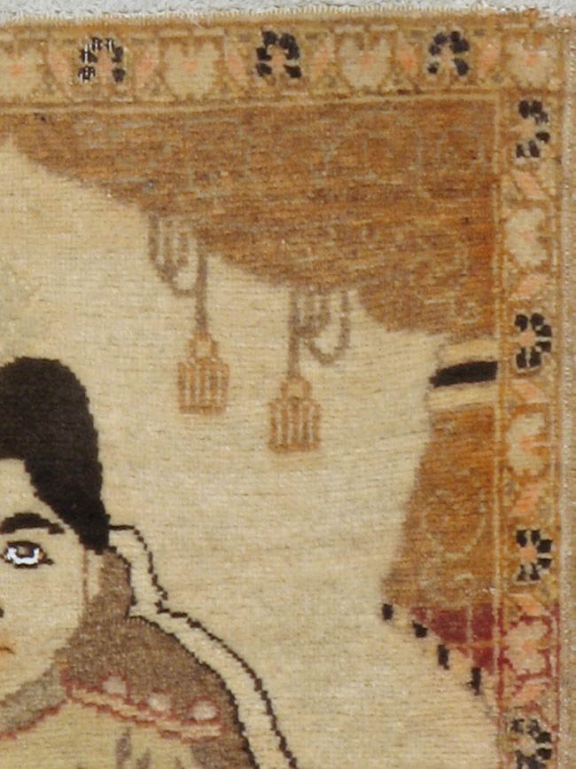 Antique Persian Tabriz Pictorial Rug (Pair: 1 of 2), No.17956 - Staging