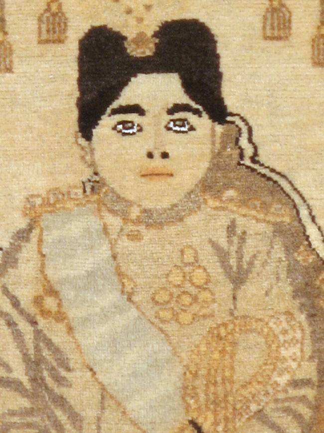 Antique Persian Tabriz Pictorial Rug (Pair: 2 of 2), No.17957 - Staging